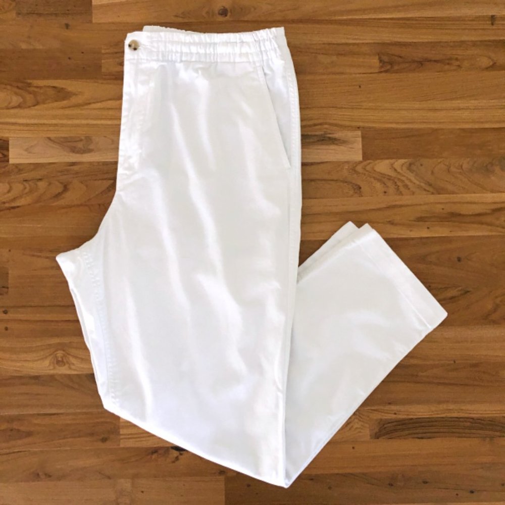 POLO Men's Stretch Classic Fit White Pants XL
